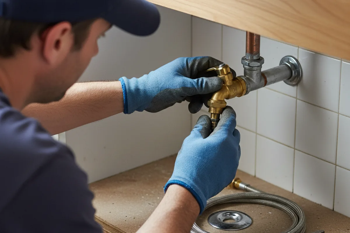Shutoff valve and fitting work during Emergency Plumbing in New Fairfield